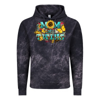 Cloud Black Mom of twins sunflower mothers day Vintage Hoodie - HowdyJamesFarm