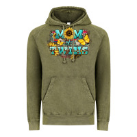Vintage Olive Mom of twins sunflower mothers day Vintage Hoodie - HowdyJamesFarm