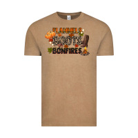 Vintage Coffee flannels boots and bonfires Vintage Tee - CowGirlArtShop