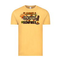 Vintage Mustard flannels boots and bonfires Vintage Tee - CowGirlArtShop