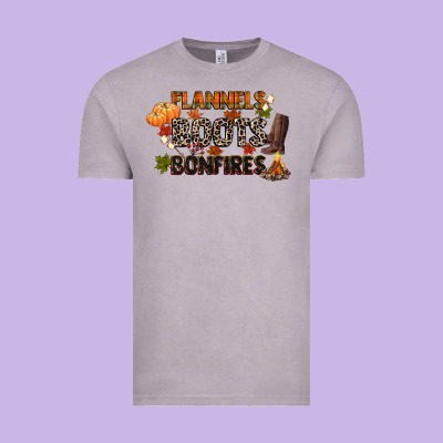 Flannels Boots And Bonfires Vintage Tee Designed By Cowgirlartshop