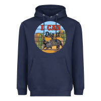 Navy i can dig it armadillo Heavyweight Hoodie - BarkalooDesign