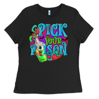 Black Pick Your Poison Ladies Tee - texasbilliewilder