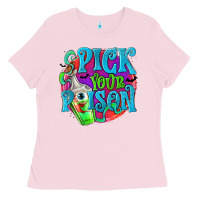 Bubblegum Pink Pick Your Poison Ladies Tee - texasbilliewilder
