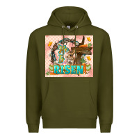 Army Green Easter Day He is risen 20oz skinny Premium Hoodie - LillyAllenDesigns