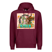 Burgundy Easter Day He is risen 20oz skinny Premium Hoodie - LillyAllenDesigns