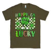Army Green happy go lucky Classic Tee - Artiststas