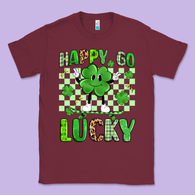 Happy Go Lucky Classic Tee Designed By Artiststas