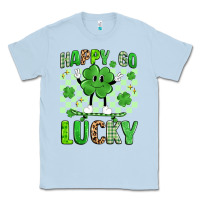 Dusty Blue happy go lucky Classic Tee - Artiststas