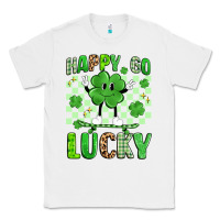 White happy go lucky Classic Tee - Artiststas