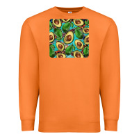 Carrot avacado with turquoise and leopard background mug coaster Premium Sweatshirt - BarkalooDesign
