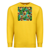 Lemon avacado with turquoise and leopard background mug coaster Premium Sweatshirt - BarkalooDesign