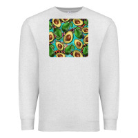Oatmeal Heather avacado with turquoise and leopard background mug coaster Premium Sweatshirt - BarkalooDesign