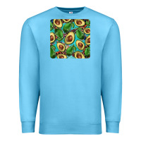 Ocean Blue avacado with turquoise and leopard background mug coaster Premium Sweatshirt - BarkalooDesign