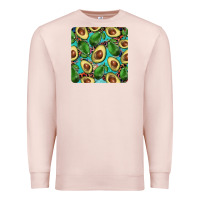 Pale Pink avacado with turquoise and leopard background mug coaster Premium Sweatshirt - BarkalooDesign