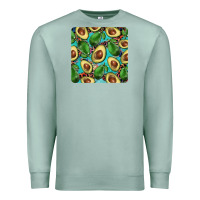 Seafoam avacado with turquoise and leopard background mug coaster Premium Sweatshirt - BarkalooDesign
