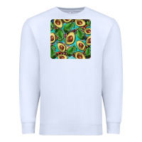 White avacado with turquoise and leopard background mug coaster Premium Sweatshirt - BarkalooDesign