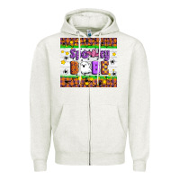 Oatmeal Heather Spooky Babe Zipper Hoodie - Artiststas