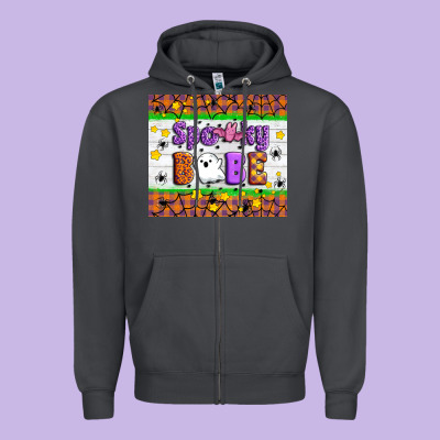 Spooky Babe Zipper Hoodie Designed By Artiststas