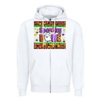White Spooky Babe Zipper Hoodie - Artiststas