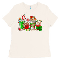 Bone Christmas coffee cup Ladies Tee - NancyCooperArtShop