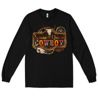 Black simmer down cowboy olivia Long Sleeve Tee - OliviaCreatesArt