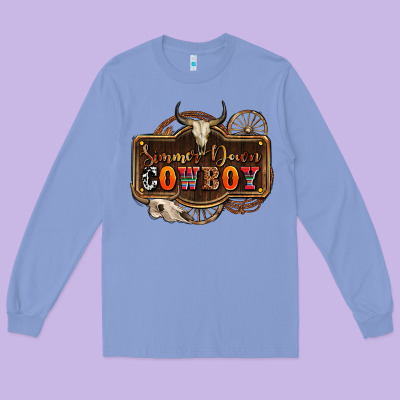 Simmer Down Cowboy Olivia Long Sleeve Tee Designed By Oliviacreatesart