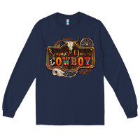Navy simmer down cowboy olivia Long Sleeve Tee - OliviaCreatesArt