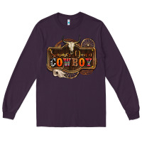 Plum simmer down cowboy olivia Long Sleeve Tee - OliviaCreatesArt