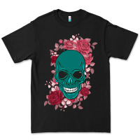 Black Skull with flowers Premium Tee - Bettercallsaul