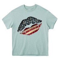 Arona Vintage American Flag Lips Heavy Core Tee - Bettercallsaul