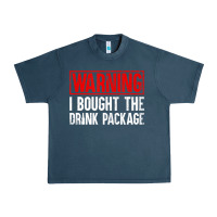 Midnight Navy Mens Warning I Bought The Drink Package Cruise Shirts [Men] Urban Heavy Tee - trangStudio