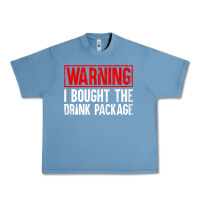 Pebble Blue Mens Warning I Bought The Drink Package Cruise Shirts [Men] Urban Heavy Tee - trangStudio