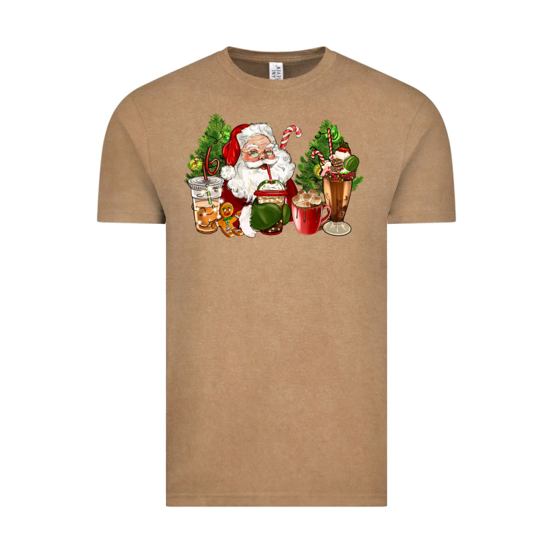 Santa Coffee Cups Christmas Vintage Tee by CowGirlArtShop | Teevron