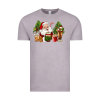 Vintage Zinc santa coffee cups christmas Vintage Tee - CowGirlArtShop
