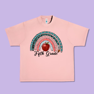 Fifth Grade Rainbow Urban Heavy Tee Designed By Ranaportraitstore