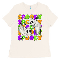 Bone Spooky with Ghost Cats Ladies Tee - texasbilliewilder