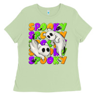 Matcha Spooky with Ghost Cats Ladies Tee - texasbilliewilder