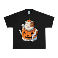 Black cute kawaii maneki neko cat halloween pumpkin costume boys Urban Heavy Tee - trangStudio