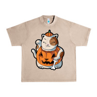 French Oak cute kawaii maneki neko cat halloween pumpkin costume boys Urban Heavy Tee - trangStudio