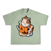 Oil Green cute kawaii maneki neko cat halloween pumpkin costume boys Urban Heavy Tee - trangStudio