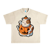 Sandshell cute kawaii maneki neko cat halloween pumpkin costume boys Urban Heavy Tee - trangStudio