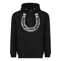Black horseshoe Heavyweight Hoodie - BarkalooDesign