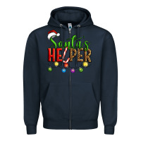 Navy santa's helper christmas Zipper Hoodie - Artiststas