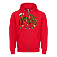 Red santa's helper christmas Zipper Hoodie - Artiststas