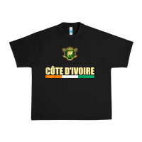 Black Cote d_Ivoire National Flag Ivory Coast Coat Of Arms Gift Urban Heavy Tee - trangStudio
