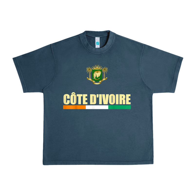 Cote D_ivoire National Flag Ivory Coast Coat Of Arms Gift Urban Heavy Tee by trangStudio | Teevron