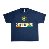 Navy Cote d_Ivoire National Flag Ivory Coast Coat Of Arms Gift Urban Heavy Tee - trangStudio