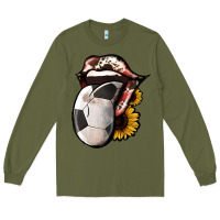 Army Green Soccer Tongue Long Sleeve Tee - Jasminsmagicworld