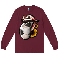 Burgundy Soccer Tongue Long Sleeve Tee - Jasminsmagicworld